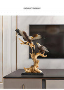 Chinese Style Simulated Eagle Ornaments Resin Decoration for Home Living Room Wine Cabinet Foyer Office Crafts