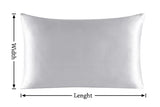 100% Nature Mulberry Silk Pillowcase Zipper Pillowcases Pillow Case For Healthy Standard Queen King Multicolor