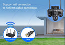 LS VISION 15MP Three Screen WiFi Camera Outdoor Three 360°Rotation PTZ IP Camera Human Auto Tracking Video Surveillance Cam CCTV