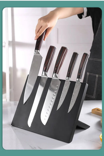 Magnetic Knife Block MDF Board Tableware Organizer Knives Holder Kitchen Accessories Storage