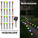 30 LED Solar Bubble Ball Lawn Lights Waterproof Solar Pathway String Light for Outdoor Garden Patios Trail Lighting Decoration