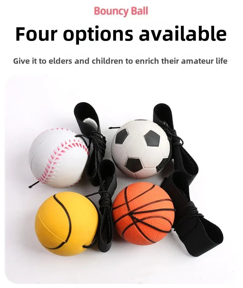 1-20PCS Reaction Training Bouncy Ball Set with Wrist Strap, 1 to 20 Pieces for Hand-Eye Coordination, Kids' Outdoor Sports and Fitness