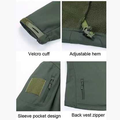 Chaquetas SoftShell de invierno para hombre, pantalones tácticos, para acampar, senderismo, caza, pesca, sudaderas de forro polar, abrigos, tallas S-5XL, pantalones cargo para exteriores.