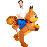 Adult Rooster Inflatable Costume Funny Unicorn Elk Animals Inflatable Suit Halloween Carnival Half Body Blow Up Suit for Cosplay