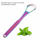 1/2/4 Pcs Reusable Stainless Steel Useful Tongue Scraper Cleaner Fresh Breath Cleaning Coated Tongue Oral Hygiene Care Tools