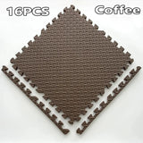 EVA Leaf Grain Floor Mats, Proteção de Ginásio Esportivo, Tapetes de Emenda Antiderrapantes, Thicken Shock Room Workout, Yoga Fitness, 30x30cm, 16Pcs