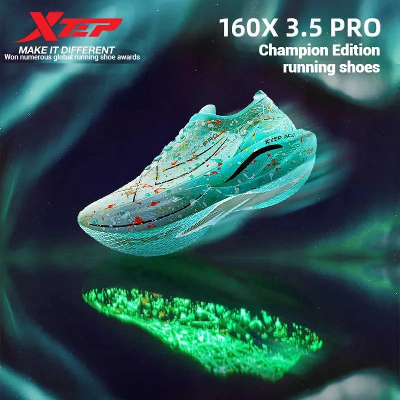 Xtep 160X 3.5 Pro Running Shoes Professional Marathon PB Carbon Plate Sport Shoe Cushioning Shock Sneakers 976419110084