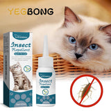 YEGBONG 50ml Flea Tick Control Liquid for Dogs Cats Fast Acting Waterproof Prevention with Gentle Plant Extracts Odorless Formul