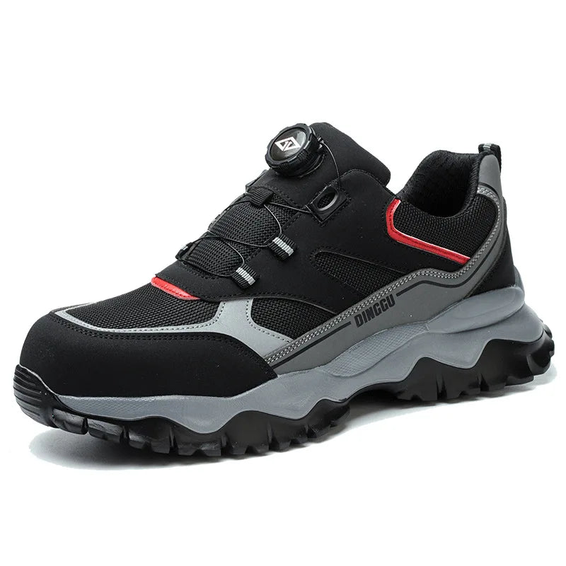 Anti-Piercing Steel Toe Safety Shoes, Certified Work Boots, Oilproof Slip Resistant for Construction & Industrial Shoes for Men