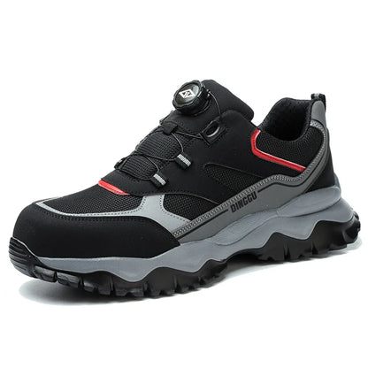 Anti-Piercing Steel Toe Safety Shoes, Certified Work Boots, Oilproof Slip Resistant for Construction & Industrial Shoes for Men