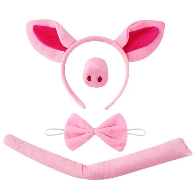 Animal Cat Tiger Cosplay Costume for Boys Girls Headband Clothes Shoes Tail Tutu Skirt Gloves Set for Kids School Performance