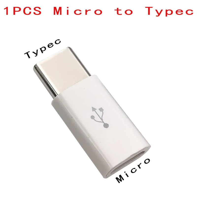 1PCS/5PCS Micro USB Female To Type C Male Adapter Mobile  Phone  Android Converter Micro-B To USB-C Data Cable Connector