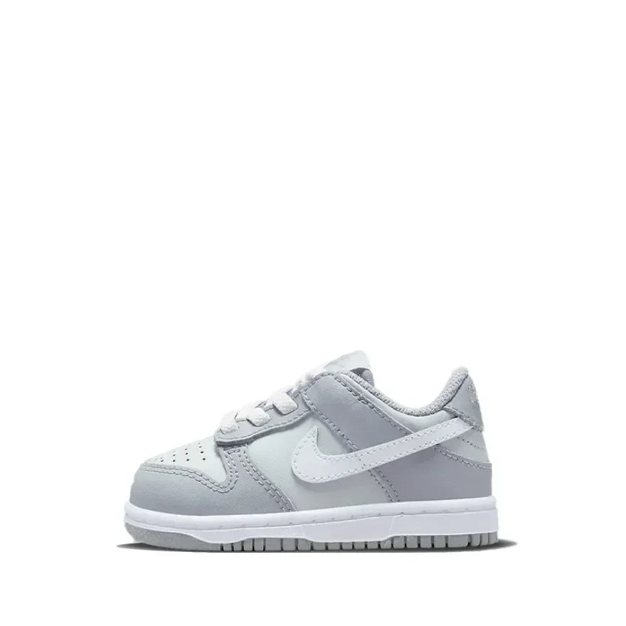 Nike Dunk Sapatos infantis casuais, confortáveis, antiderrapantes, com absorção de choque, resistentes ao desgaste e cano baixo para bebês e crianças