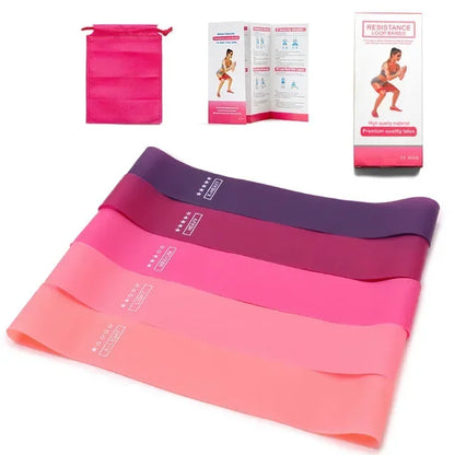 Equipo de entrenamiento de Fitness portátil, bandas de resistencia de goma para Yoga, gimnasio, goma elástica, fuerza, Pilates, Crossfit, deportes de peso para mujeres