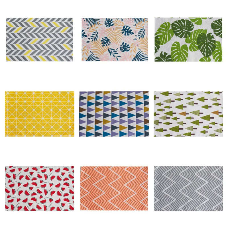 4 Pcs/Set Simple Tableware Mat Rectangle Individual Placemats Heat Insulation Dining Table Mat Table Decoration And Accessories