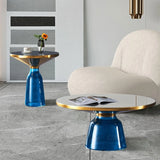 Artistic Glass Coffee Tables, Creative Design End Tables for Living Room , Stylish Accent Tea Table with Various Sizes & Colors