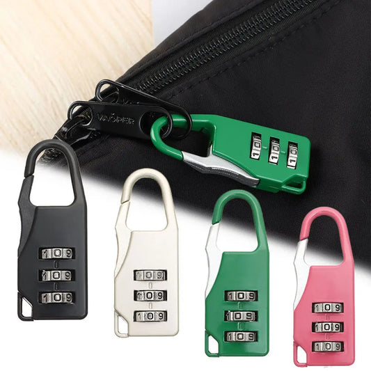 Bags Baggage Door Padlock 3 Dial Digit Combination Secret Safe Code Password Locks Bookbag Anti-theft Backpack Zipper Padlock