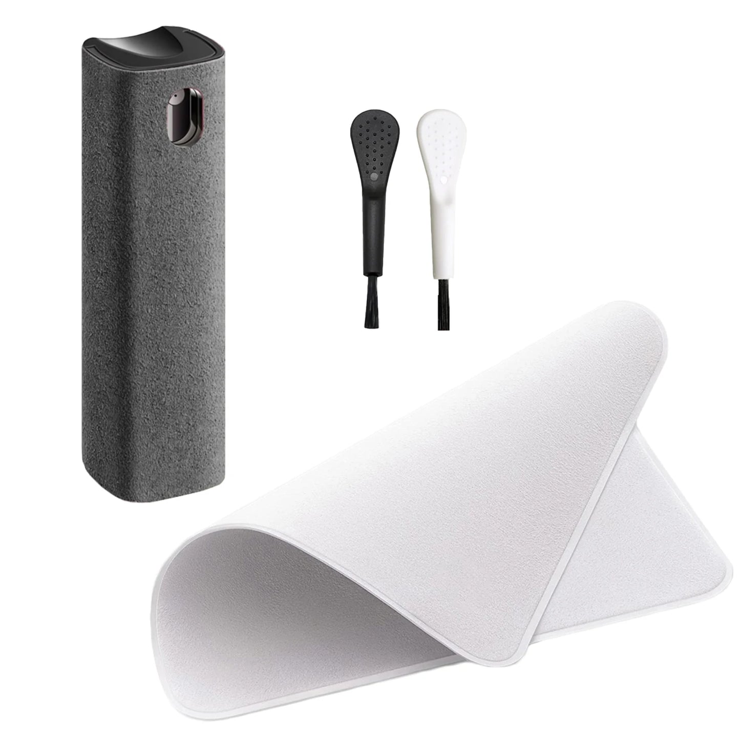 Microfiber Cloth Screen Cleaner Touchscreen Mist Cleaner All in One Spray Bottle Wipe Cleaner Fingerprint-Proof Cleaning Tool