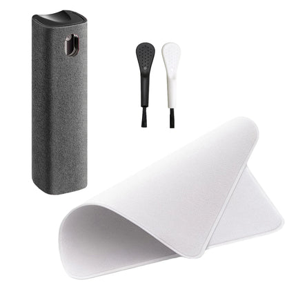 Microfiber Cloth Screen Cleaner Touchscreen Mist Cleaner All in One Spray Bottle Wipe Cleaner Fingerprint-Proof Cleaning Tool