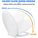 O-Shaped Toilet Seat Slow Close Quiet Lid Thickened Durable for Both Adults Children Universal Bathroom Accessories