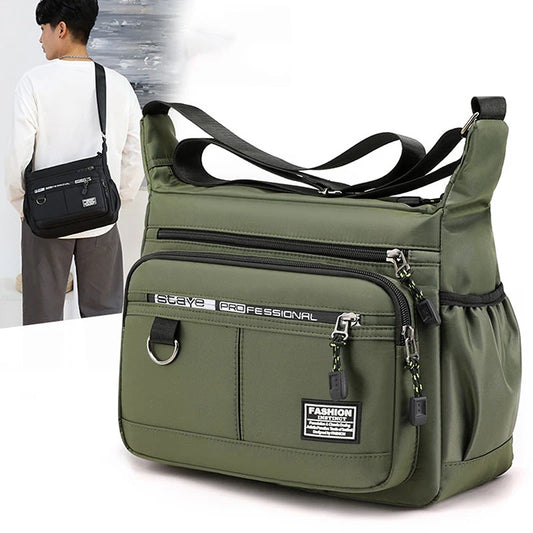 Bolso bandolera tipo mensajero para hombre, bandolera pequeña para el trabajo, negocios, impermeable, Oxford, tipo cartera.