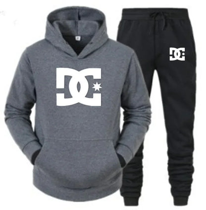 Ropa de primavera y otoño para hombre, nueva sudadera con capucha y pantalones casuales, dos conjuntos de ropa deportiva para correr de alta calidad