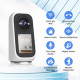 Jooan 2K 3MP PTZ ip Camera Video Call with 2.8Inch LED Screen Baby Cry Sound Detection Security camera AI tracking Baby Monitor