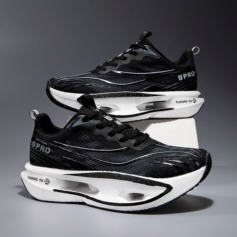 2025 New Men's Sneakers Thick Bottom Cushioning Running Shoes Athletic Training Carbon Plate Jogging Shoes Women's Tennis Shoes