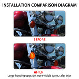 For Harley Touring Electra Glide Road King Ultra Glide Softail 1986 - 2014 Motorcycle Front Turn Signal Light Lens Cover Parts