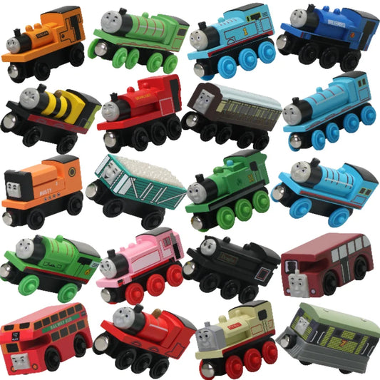 Trenes de madera de Thomas y sus amigos, trenes de vías conectables magnéticos, juguetes Handel, Molley, Lady Diesol, Oliver Donald, juguetes educativos