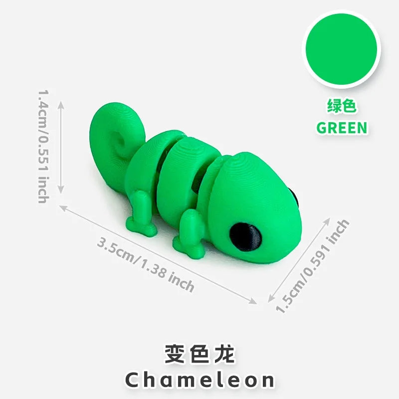 10/50pcs 3D Printed Simulation Toys Mini Animal Model Home Ornament  Cartoon Figure Birthday Gift Sets Decompression Kid Toy
