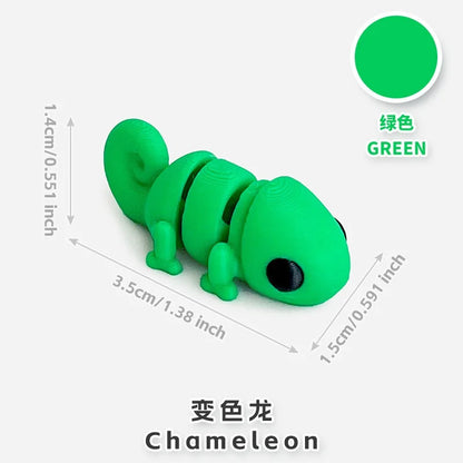 10/50pcs 3D Printed Simulation Toys Mini Animal Model Home Ornament  Cartoon Figure Birthday Gift Sets Decompression Kid Toy