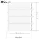 PLRBOK A4 Clear 10 Pcs Photo Album Refill Pages File Protector 4 Hole 6×4 10×15 4 Ring Binder Photocards Postcard Card Notebook