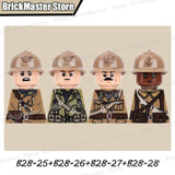 WW2 French Soldier Figure Building Blocks Military War Weapon Medical Officer Army Infantry Warrior Cavalry Gun Bricks Toy Gifts