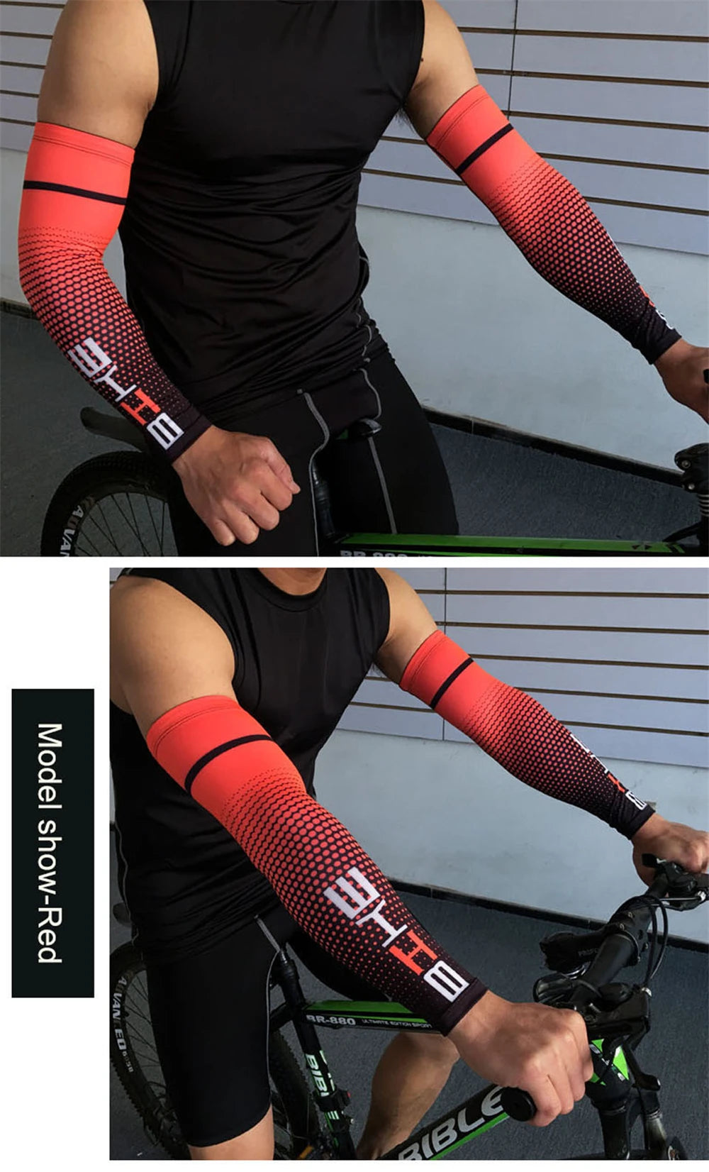 1 Pair Unisex Cycling Running Sports Sleeve Arm Cooling Sleeves UV Sun Protection Cuff Cover Protective Elastic Arm Sleeves New