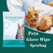 6pcs/bag Pet Wash-Free Gloves for Cats and Dogs - Bathing, Cleaning, Dry Cleaning Wipes, Deodorizing Wipes, Pet Products