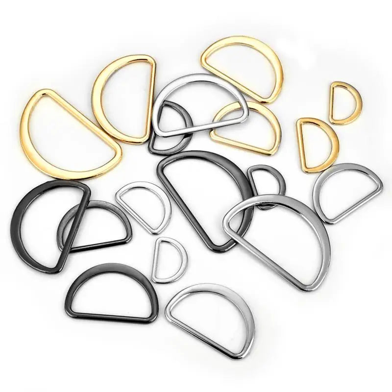 10pcs D-Shaped Buckle D Ring Connection Alloy Metal Silver Gold For Shoes Bags Backpack Buckles DIY Accessory 15/20/25/30/40mm