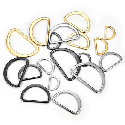 10pcs D-Shaped Buckle D Ring Connection Alloy Metal Silver Gold For Shoes Bags Backpack Buckles DIY Accessory 15/20/25/30/40mm