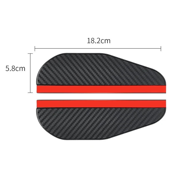 2Pcs Car Rearview Mirror Rain Eyebrow Rain Shield Snow Guard Sun Visor Auto Rear View Shade Protector Rainproof Blades Sticker