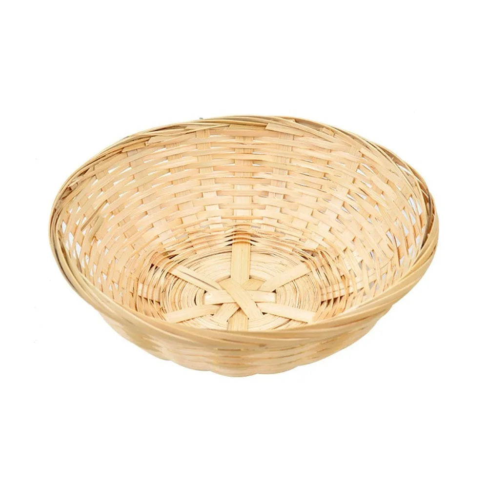 Vegetable Food Storage Basket Bread Fruit Desktop Decoration Kitchen Storage Tray Supplies Round Dustpan Decorative Egg Basket