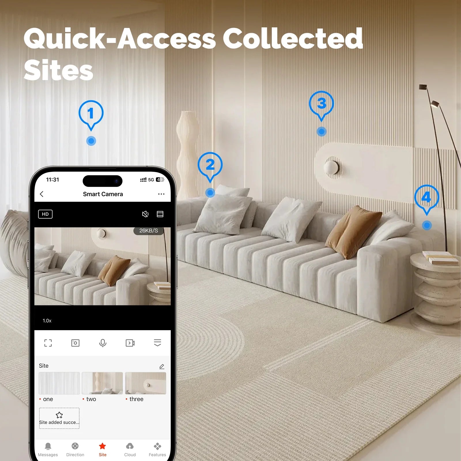 MOESTuya WiFi Indoor Pan/Tilt Smart Security Camera 4MP HD Infrared Night Vision Motion Sound Detection Panoramic Patrol Monitor