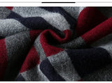 Designer Brand Plaid Men's Cashmere Scarf Winter Warm Scarves Shawls Casual Business Long Wraps Pashmina Christmas Gift for Man