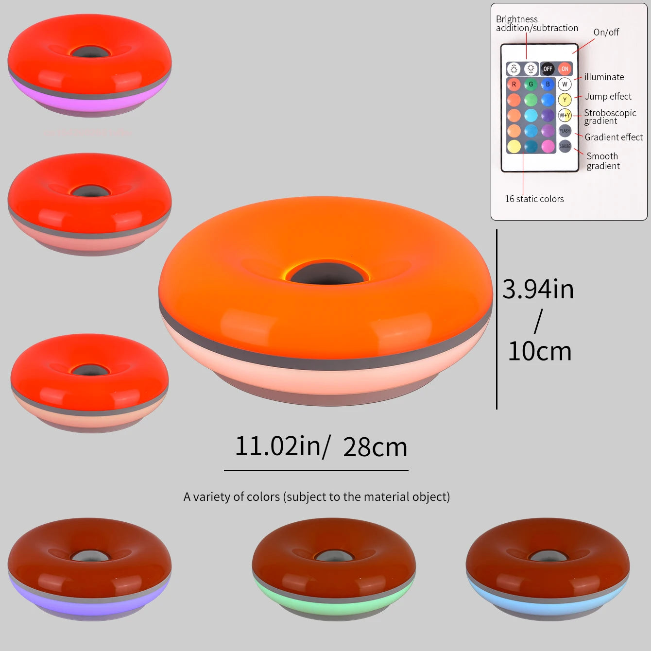 Bauhaus table lamp USB plug bedroom bedside lamp living room dining room decoration donut ambient light (Not glass)