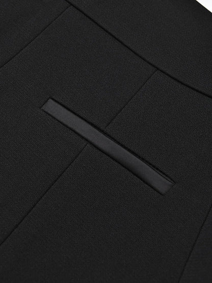 EAM - Minifalda negra con cinturón y pedrería irregular, cintura alta, para mujer, tendencia de moda, primavera otoño 2025, JY75801