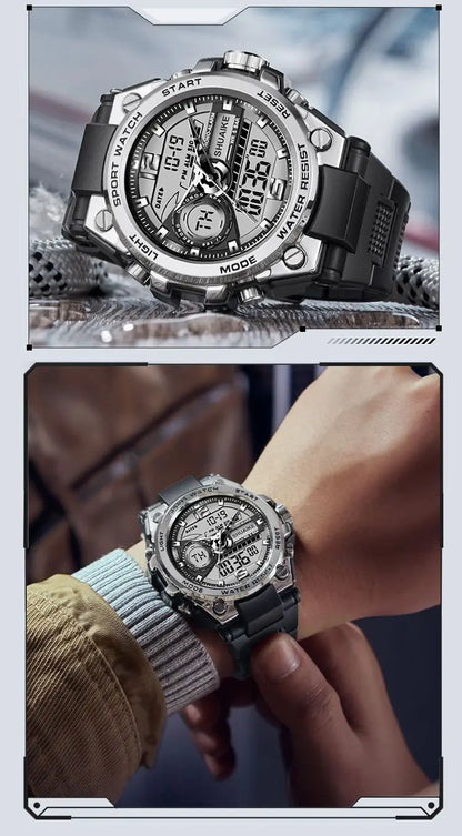 Men Military Digital Waterproof Wristwatch LED Quartz Clock Sport Watch