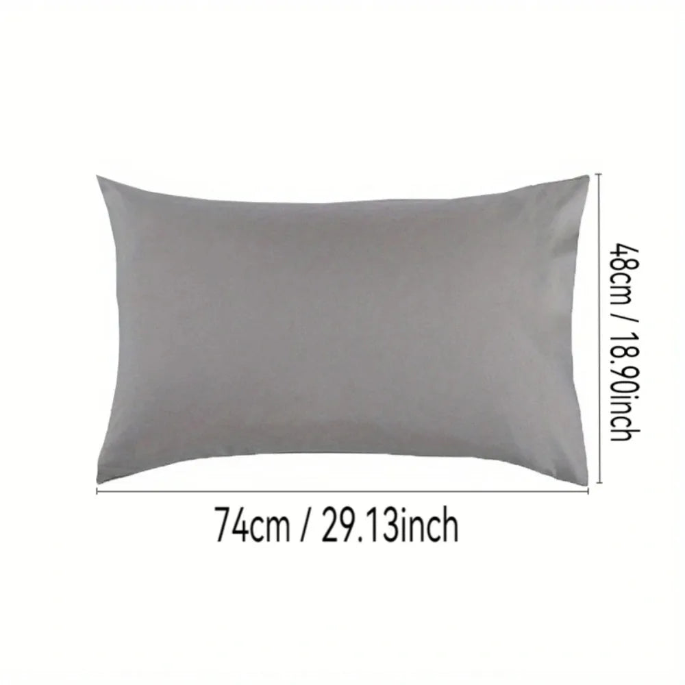 1pc 100% Cotton brushed Color block Pillowcases , Super Soft and Cozy, Wrinkle, Fade, Resistant with Envelope Closure