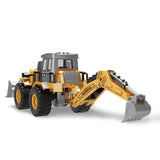 2 in 1 Toys for Boys Alloy Tractor Kids Excavator Bulldozer Miniature Truck Model Diecast Engineering Vehicle Children Gifts