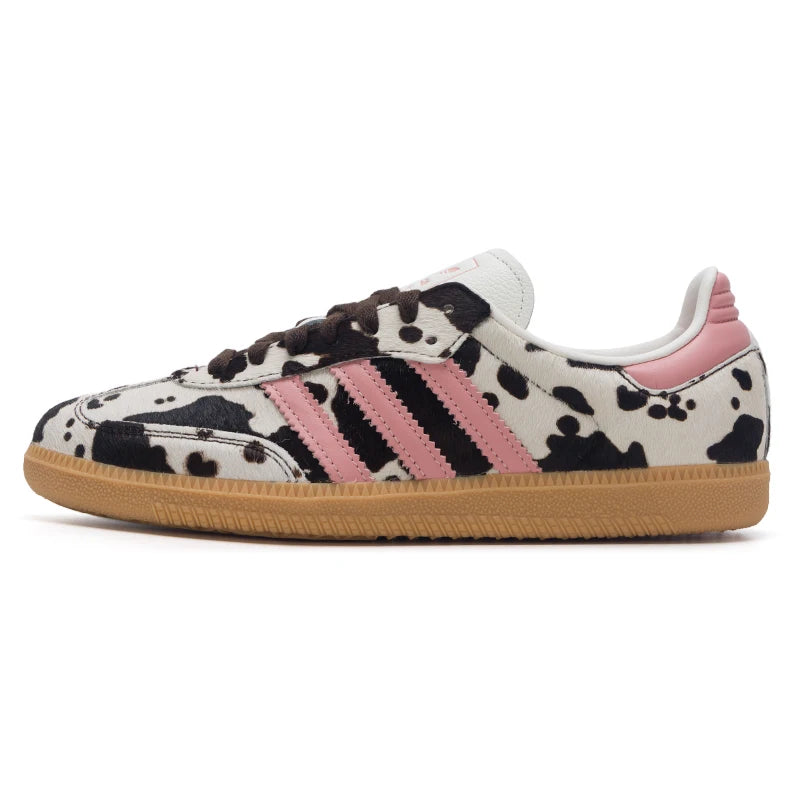 Adidas (Adidas) Trefoil Men's and Women's Sneakers, Cow Print German Training Shoes, Casual Shoes Kk2239