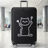 Cat pattern luggage protection cover, suitable for 18-32 inch luggage covers, luggage handle gloves, travel accessories