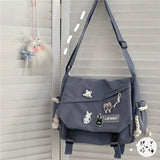 Korean Street Style Versatile Artistic Hong Kong Version Shoulder Bag Messenger Crossbody Bag